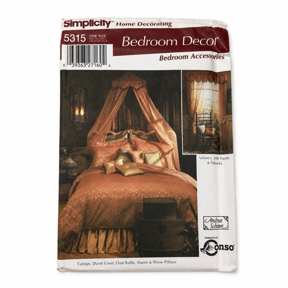 Simplicity 5315 Pattern Home Decorating Bedroom Decor Romantic Gothic Victorian
